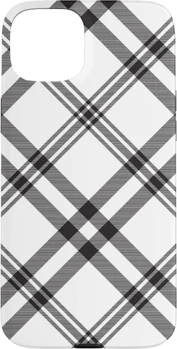 Vista 9 de Funda para iPhone 11 Pro Max a cuadros en blanco y negro