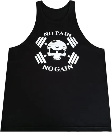 Vista 2 de Camiseta sin mangas con estampado de calavera para hombre, para culturismo, gimnasio, camiseta de entrenamiento, chaleco de fitness