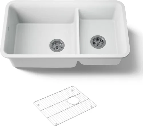 Vista 24 de Kohler K-8223-CM5 Cairn - Grifos para fregadero de cocina, color beige mate
