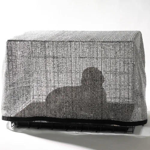 Vista 2 de Toldos solares para jaula ProSelect, revestimientos de protección para jaulas de perro, Plateado