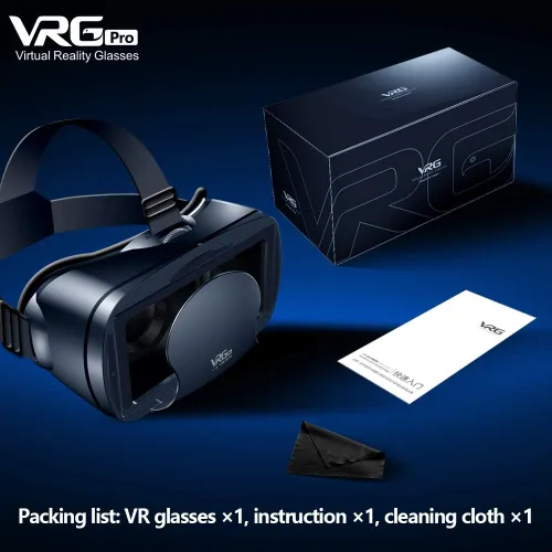 Vista 2 de 5 ~ 7 pulgadas VRG Pro 3D VR Gafas de realidad virtual pantalla completa Visual Gran Angular VR Gafas Caja para 5 a 7 pulgadas Smartphone Gafas
