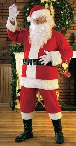 Vista 2 de Rubies Disfraz de Papá Noel de franela