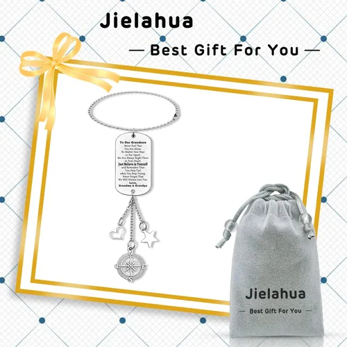 Vista 7 de Regalos para nieto de la abuela, adorno colgante de automóvil, regalos para nieto de la abuela, accesorios colgantes para espejo de automóvil