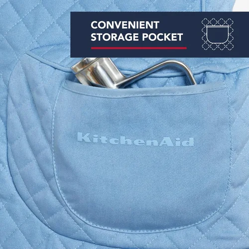 Vista 4 de KITCHENAID Funda ajustable para batidora de pie inclinable con bolsillo de almacenamiento, acolchada 100% algodón, 14.4 x 18 x 10 pulgadas
