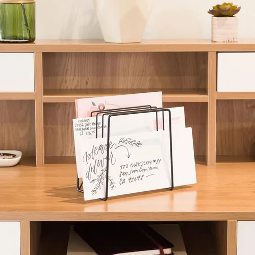 Vista 6 de U Brands Vena Desk Organization - Clasificador de letras negro mate