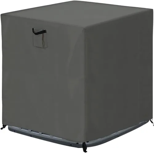 Vista 9 de ABCCANOPY Patio cuadrado cubierta de aire acondicionado impermeable al aire libre protectora universal protección UV cubierta 30x30x32 negro