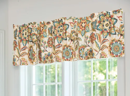 Vista 6 de C&F Home Fiona Jacobean - Cortina de cenefa de ventana individual 100% algodón, 16 x 72 pulgadas