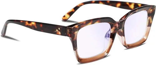 Vista 10 de FEISEDY Gafas de lectura retro cuadradas con bloqueo de luz azul, antirreflejos, para fatiga digital, modelo B2479