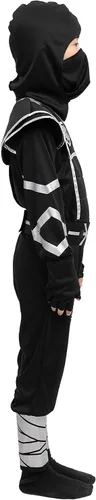 Vista 5 de Disfraz de ninja plateado con accesorios de espuma para Halloween y niños