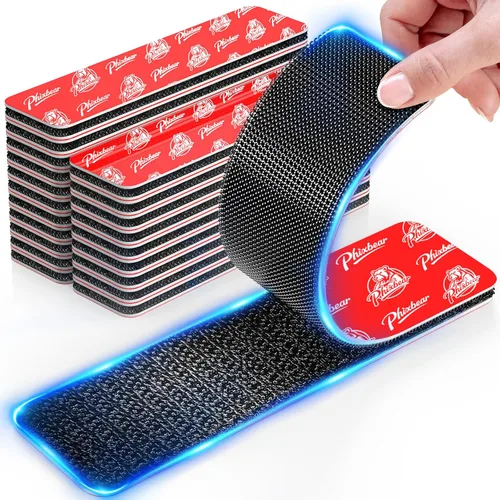 Vista 9 de PHIXBEAR Tiras de Gancho y Bucle con Súper Adhesivo Resistente, Hechas de 3M, Resistentes al Calor, Impermeables, para Uso en Exteriores