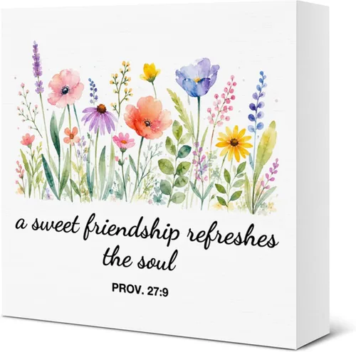 Vista 10 de Don't Worry 'bout a Thing Wooden Box Sign Desk Decor for Women Friends All Right