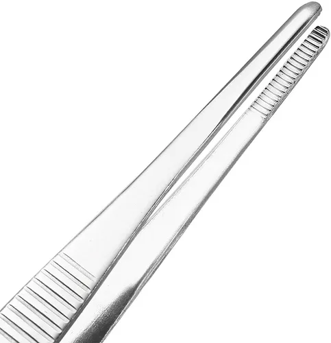 Vista 3 de uxcell 1 pinza recta de acero inoxidable 430 de 6.3 pulgadas con punta dentada, herramienta de jardín diaria