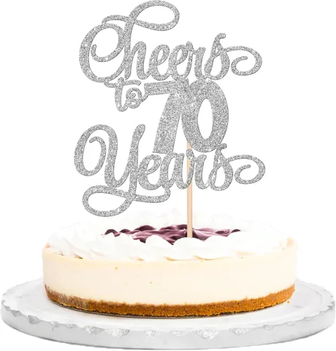 Vista 30 de 1 pieza de decoración para tartas de 40 años con purpurina para pastel de 40 años, 40 años, decoración fabulosa para tartas de cumpleaños de 40 Negro