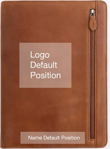 Vista 12 de Portafolio Carpeta Profesional de Cuero Genuino con Cremallera para Hombres y Mujeres, Portafolio de Trabajo con Bloc de Notas para Reuniones