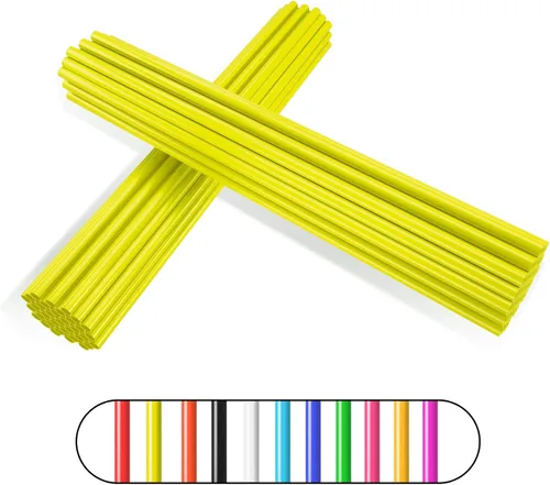 Vista 8 de PSLER - Cubiertas protectoras para radios de llantas, para decoración de bicicletas, motocicletas, motocross, etc., 72 unidades 11 colores mezclados