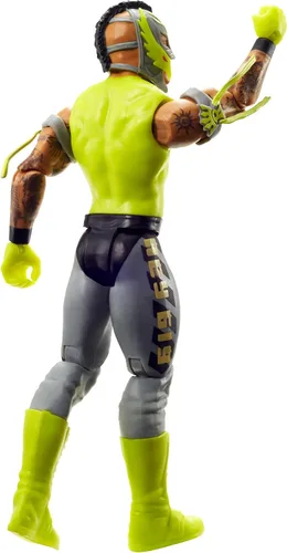 Vista 3 de WWE MATTEL Rey Mysterio Figura de acción Serie 124 Figura de acción Posable 6 pulgadas Coleccionable para edades de 6 años en adelante