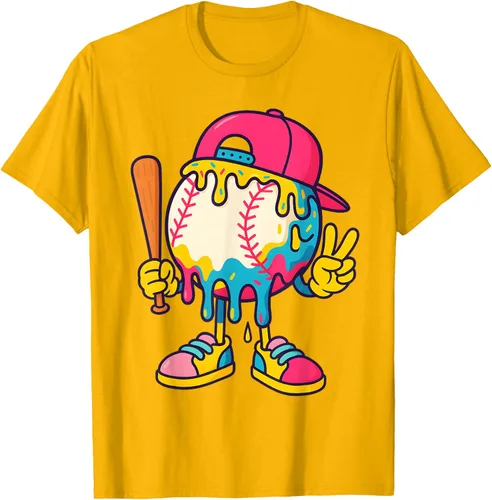 Vista 7 de Camiseta de béisbol Ice Cream Drip Youth Back To School Baseball Stuff