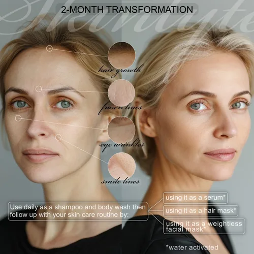 Vista 3 de Jabón en barra natural para el cabello y todo el cuerpo - Reparación del cabello y la piel - Queratina y péptidos de colágeno Cabello: Promueve