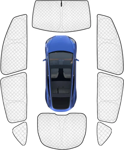 Vista 64 de KMF 6 piezas de parasoles gruesos para Mazda 3 Hatchback (No Sedán) 2014-2018 Accesorios, parasoles completos para parabrisas y ventanas de coche