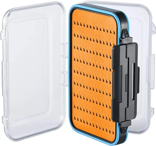 Vista 14 de Gonex Cajas de pesca con mosca para cajas de jig de pesca con mosca de dos caras, caja de pesca con mosca impermeable y ligera, tapa transparente