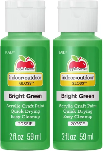 Vista 8 de Pintura acrílica para tela K20667 de Apple Barrel, 2 onzas Verde brillante