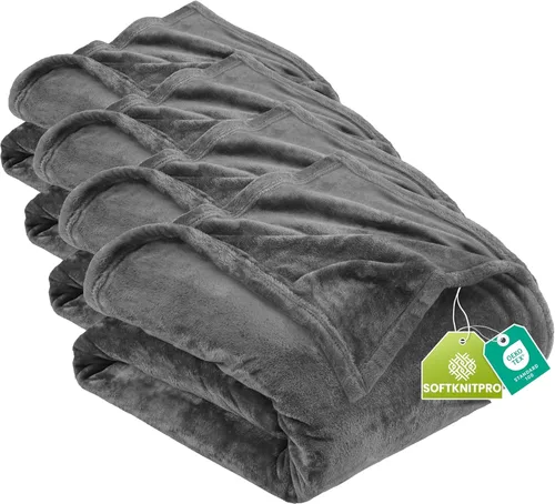 Vista 78 de Utopia Bedding - Manta de vellón de lujo, mullida, antiestática; manta de suave microfibra de 8.8 oz/yd² (300 g/m²) para sofá y cama; tamaño Gris