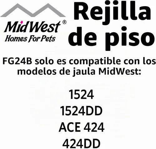 Vista 7 de MidWest Homes for Pets Rejilla de Suelo para Jaula de Perro; Rejilla de Piso Elevada; Se Adapta a los Modelos 1324TD, 1524, 1524DD, 424, 424DD