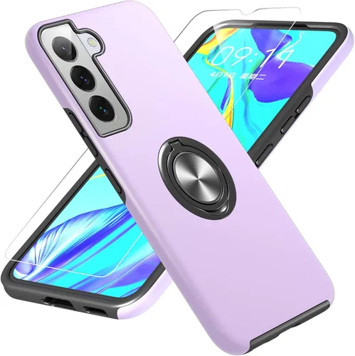 Vista 68 de Gritup Funda para Pixel 6A con protector de pantalla HD, soporte de anillo magnético 360 para Google Pixel 6A, color negro
