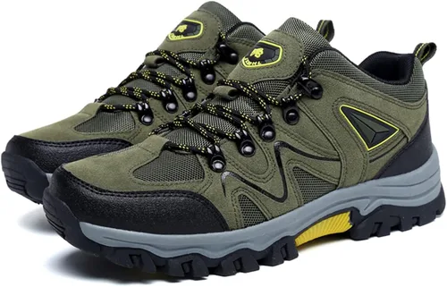 Vista 7 de Mens Hiking Shoes Waterproof Low Top Sneakers Lightweight Breathable Non-Slip Trail Running Shoes for Men Outdoor Trekking Camping Traveling