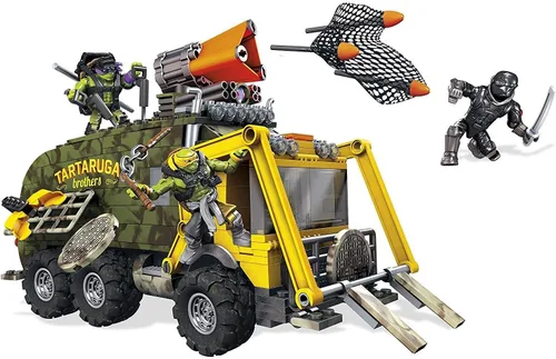 Vista 7 de Mega Bloks Teenage Mutant Juguete para construir, camión de batalla, tortugas ninjas