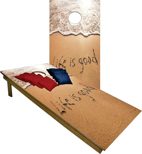 Vista 45 de CornholeGamesUSA Pro - Juego de tablas de Cornhole Fabricado en Estados Unidos Abedul báltico 3/4 Sin rebote Patas triples gruesas Dos 1