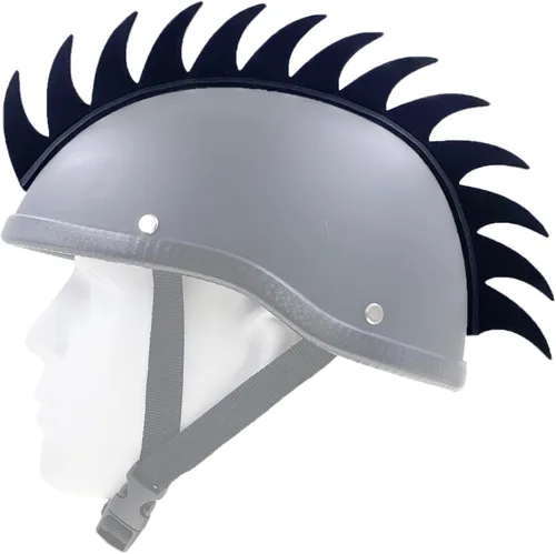 Vista 14 de Reflecive Punk Mohawk Warhawk - Accesorio de peluca de goma para esquí, patinaje, bicicleta, motocicleta, scooter, casco de motocicleta
