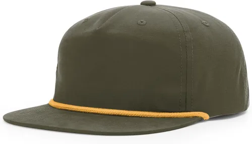 Vista 24 de Richardson 256 Umpqua 5 Panel UPF 50+ Gorras Snapback Premium con Clasificación Cuerda de moca oscuro / caqui