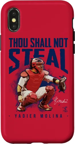Vista 5 de Yadier Molina - Carcasa para iPhone 17, diseño de "Thou Shall Not Steal