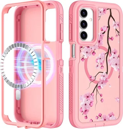 Vista 23 de Funda para Moto G 5G 2024 – Compatible con MagSafe para mujeres y niñas, bonita funda protectora magnética para teléfono, diseño femenino Kawaii