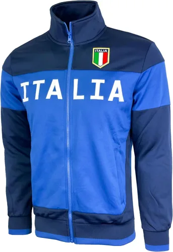 Vista 3 de Just 4 Kicks Chaqueta Italia para niño, chaqueta deportiva de fútbol Italia con cremallera completa, tallas juveniles