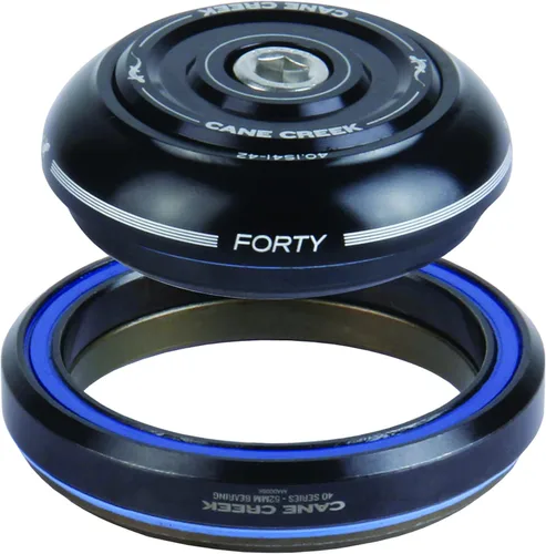 Vista 2 de Cane Creek Copa externa serie 40 completa para tubo de cabeza de 1.339 in (dirección recta de 1-1/8 pulgadas), negro auriculares y accesorios
