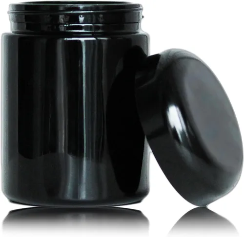 Vista 11 de Matoolser Tarro de almacenamiento hermético de vidrio negro 100ml con protección UV para café y especias