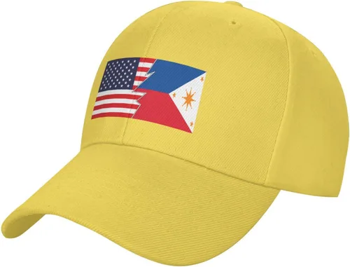 Vista 14 de Flag of Negros Republic and America Baseball Cap for Men Women Hat Adjustable Solid Color Trucker Hats