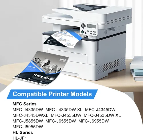 Vista 2 de LC406XL LC406 - Cartuchos de tinta para impresora Brother LC406XL LC 406 XL, funcionan con impresora MFC-J4335DW MFC-J5855DW MFC-J6555DW MFC-J4535DW