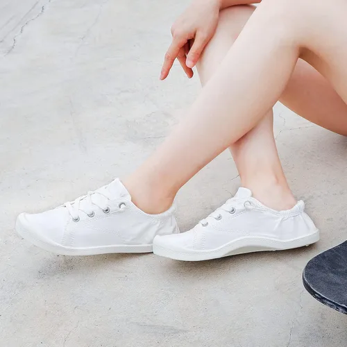 Vista 8 de STQ - Tenis sin cordones para mujer, cómodos zapatos casuales de lona