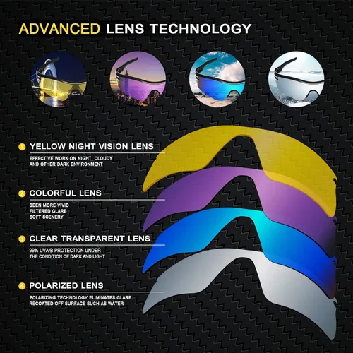 Vista 4 de Lentes de sol polarizadas de repuesto para Oakley Radar Path, múltiples opciones