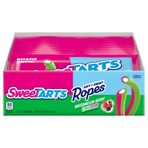 Vista 11 de SweeTARTS Ropes, Cherry Punch Candy, bolsa de 3 onzas (paquete de 12)