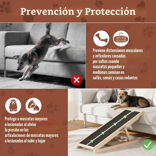 Vista 5 de Rampa para perros para cama, sofá, automóvil, 39.4 pulgadas