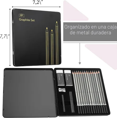 Vista 7 de Mr. Pen - Juego de lápices de dibujo para dibujo, 19 piezas, lápices