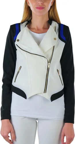 Vista 73 de ToBeInStyle Blazers de manga larga con cremallera y botones para mujer