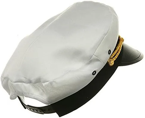 Vista 4 de Jacobson Hat Company gorra de capitán de yate para niños S Blanco