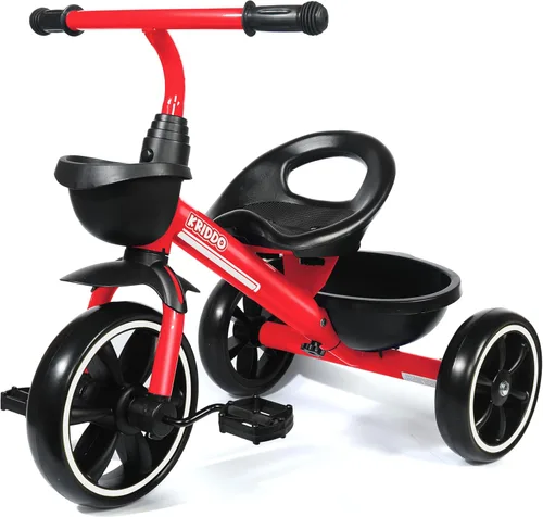 Vista 9 de KRIDDO - Triciclo para niños de 2 a 5 años - Regalo para niños pequeños - Negro