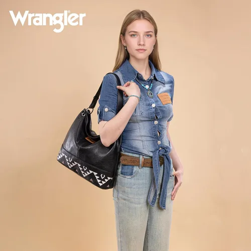 Vista 18 de Wrangler Hobo - Bolsas para mujer de cuero vegano con asa superior, bolsos de hombro y bolsos