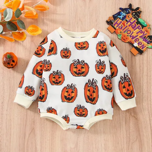 Vista 2 de Thorn Tree Sudadera de manga larga de Halloween para bebé, niño, niña, suéter de gran tamaño, cuello redondo, ropa de otoño e invierno